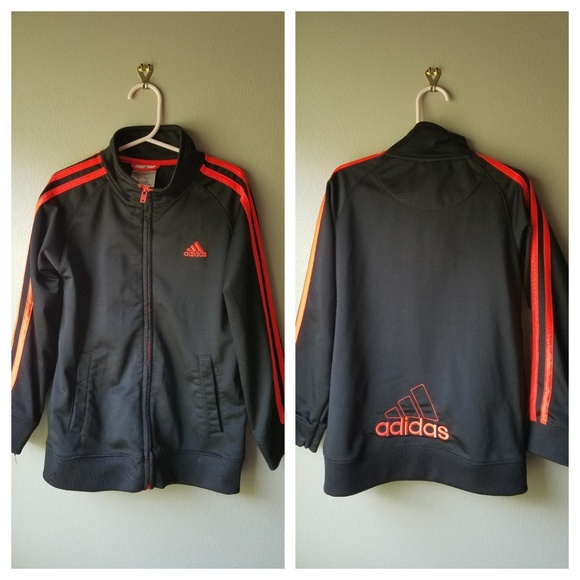 black and orange adidas jacket